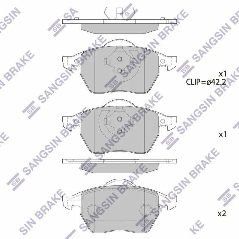 Колодки тормозные дисковые SANGSIN BRAKE SP2097A