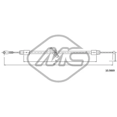 Трос ручника MER SPRINTER ALL CH.3665 пер Metalcaucho 81030