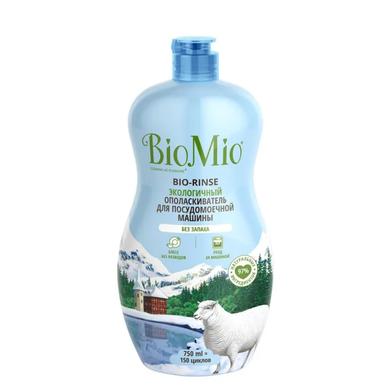 Ополаскиватель для ПММ BioMio BIO-RINSE без запаха 750мл 1459042