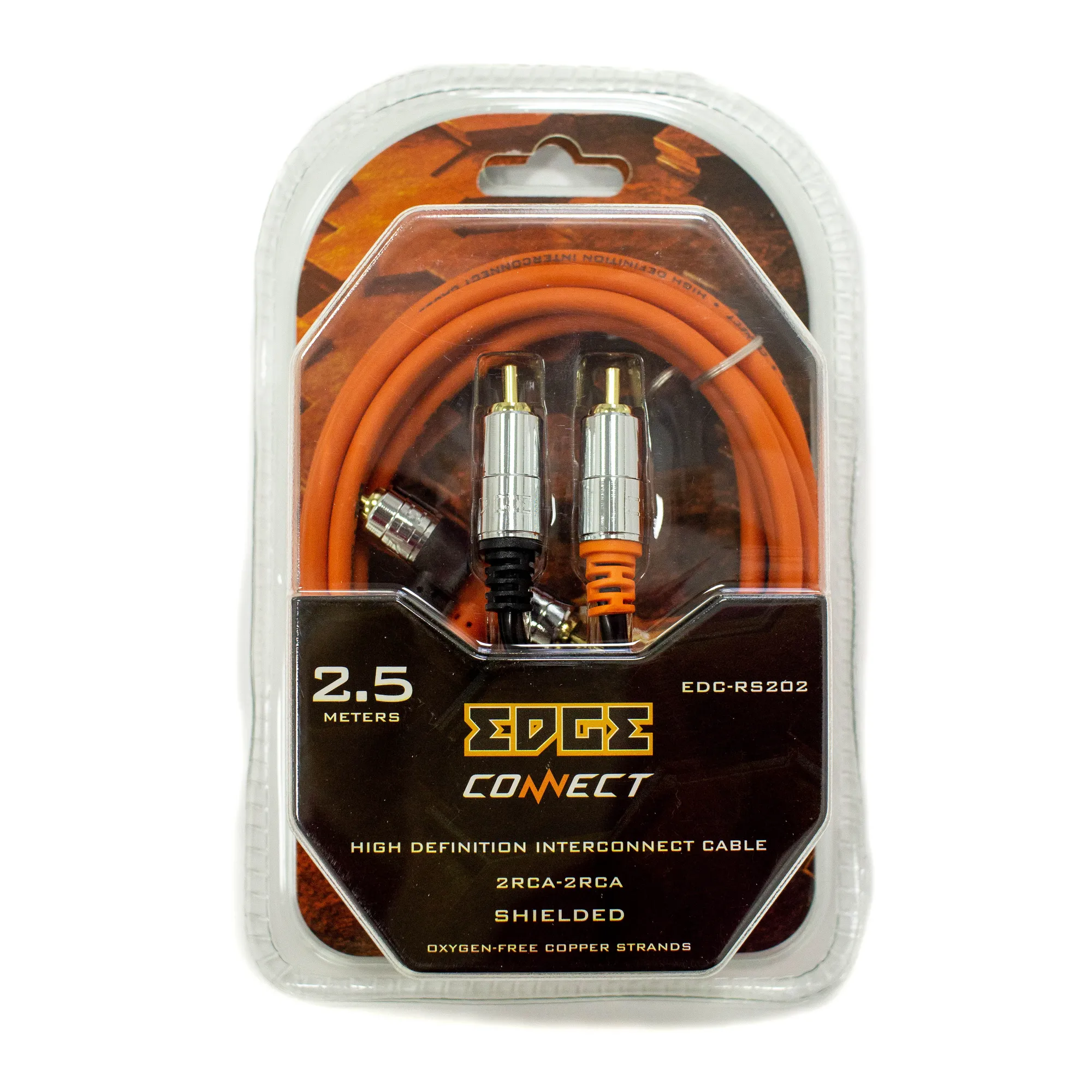 Кабель edc-rs202 межблочный медный 2rca-2rca - 2.5 м EDGE EDC-RS202