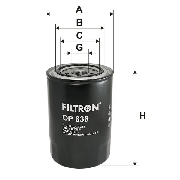 Фильтр масляный FILTRON OP636