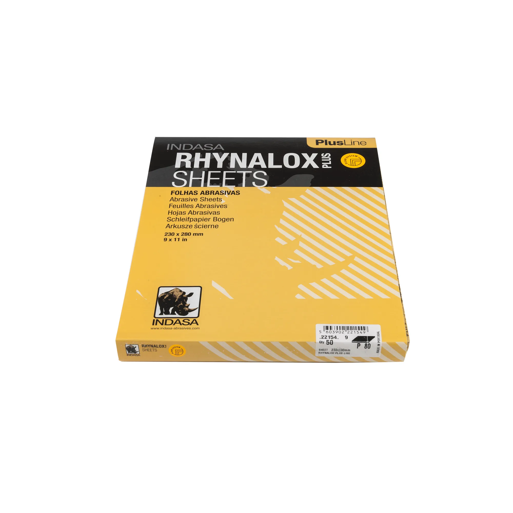 Лист RHYNALOxPLUS 230 мм x280 мм Р80 Indasa 22154
