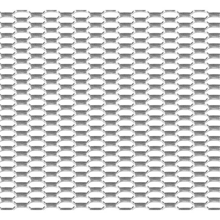 Сетка защитная 1000x250 мм . 20x6 мм . соты, алюминий, серебро Streck H20Alusilver