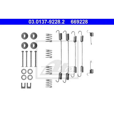 Комплект монтажный тормозных колодок RENAULT Kangoo ATE 03.0137-9228.2
