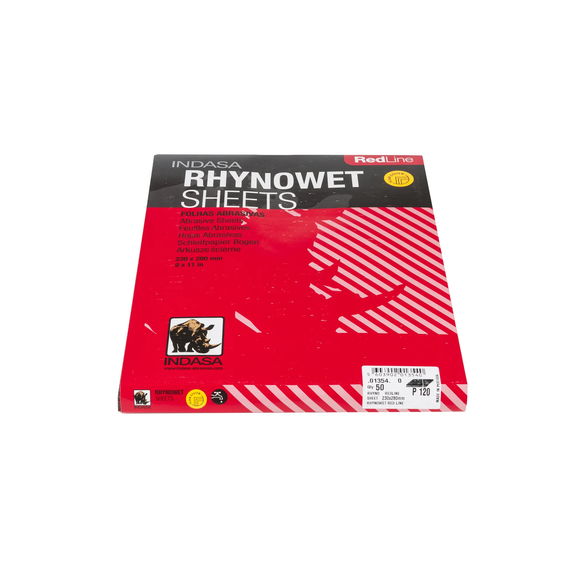 Лист (по мокрому) RHYNOWET 230 мм x280 мм Р120 Indasa 01354