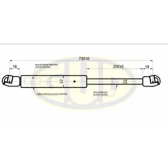 АМОРТИЗАТОР БАГАЖНИКА REN ESPACE IV (JK0_) 11/02- 760N L730/200MM G.U.D GGS020479