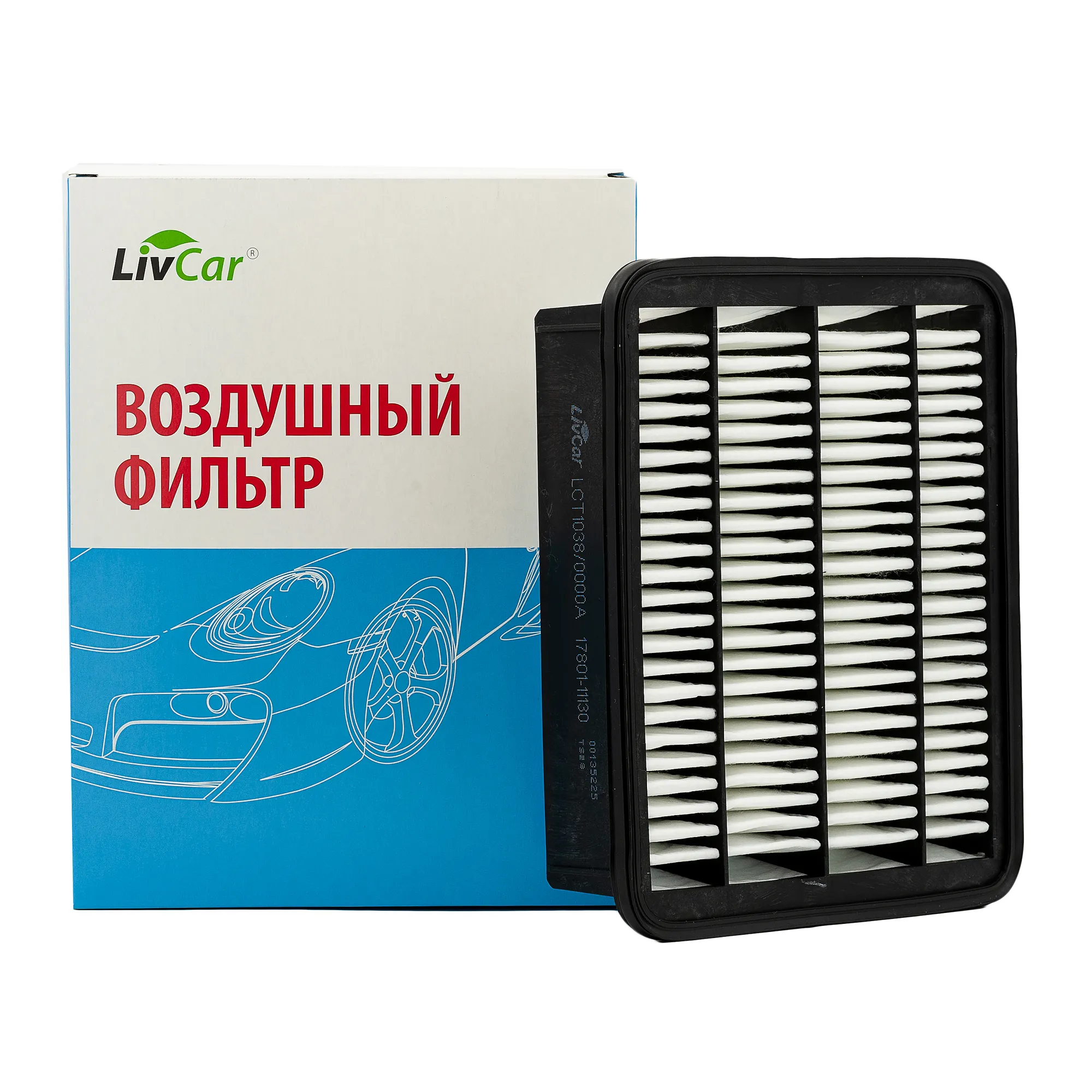 Фильтр воздушный LivCar OEM 17801-11130 TOYOTA (RHD, LHD) LIVCAR LCT1038/0000A