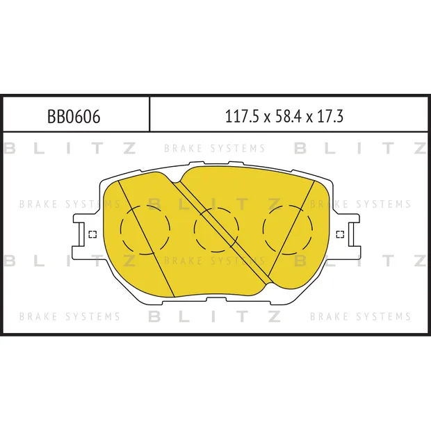 Колодки тормозные дисковые передние TOYOTA Celica/Corolla/Corolla Verso 99-> BLITZ BB0606