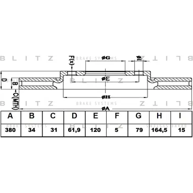 Диск тормозной передний вентилируемый LAND ROVER DISCOVERY/RANGE ROVER/RANGE ROVER SPORT BLITZ BS0441