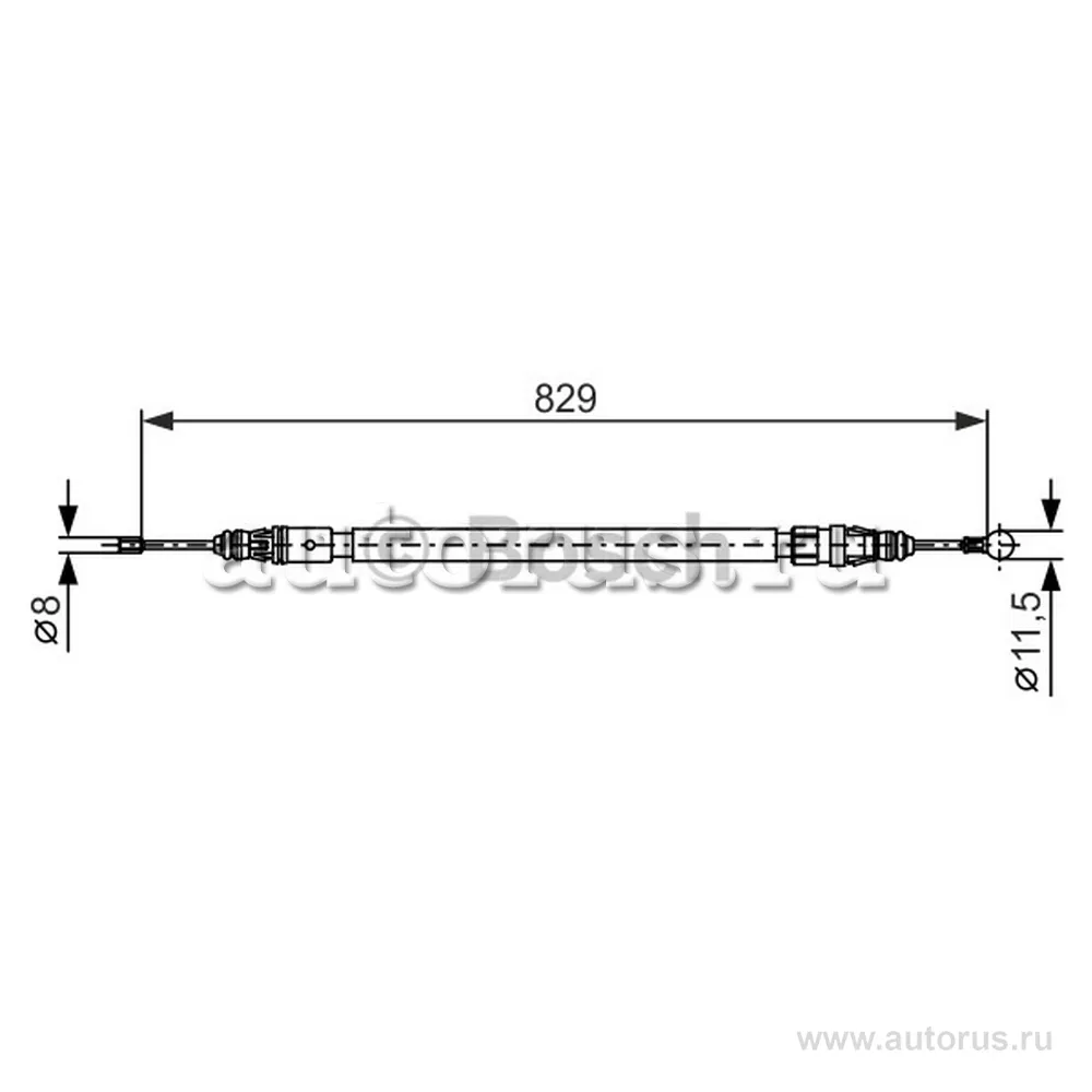 Трос ручного тормоза CITROEN C4DS4PEUGEOT 3008 829666 мм