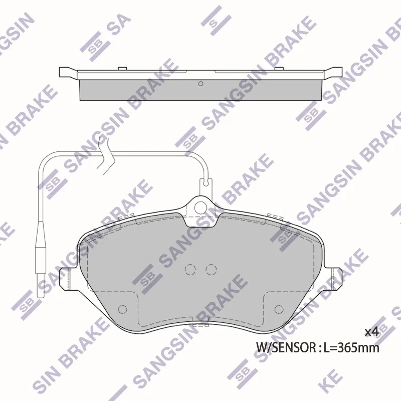 колодки дисковые передние Peugeot 407 2.0-2.0HDi 04 SANGSIN BRAKE SP1973