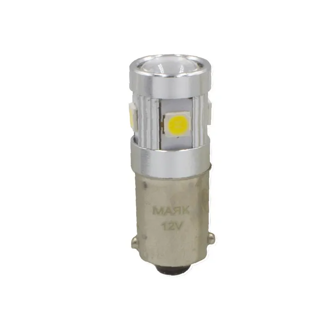 Лампа светодиодная 12V T8 W BA9s Маяк SUPER WHITE 2 шт. блистер 12T8/SW11/2BL