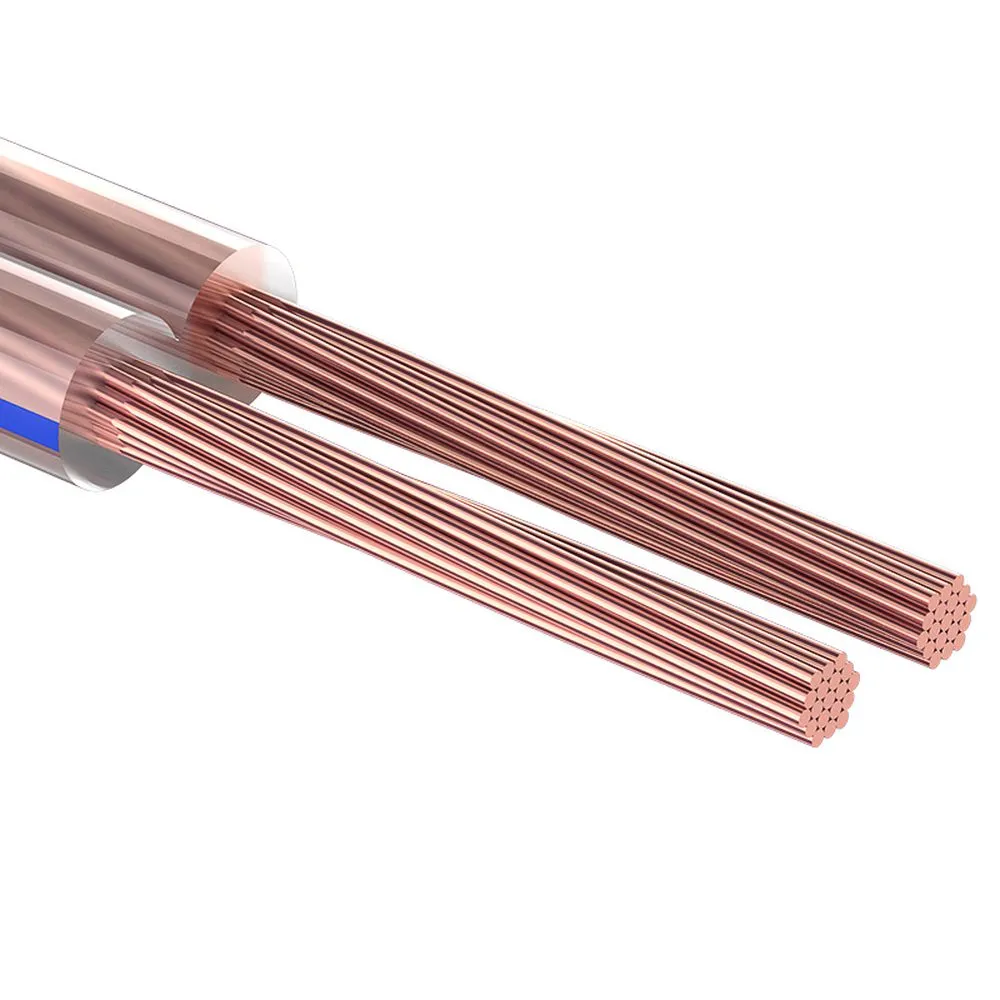 Кабель акустический 2х1,00 мм, прозрачный BLUELINE, минибухта 5 м 0 REXANT 01-6205-3-05