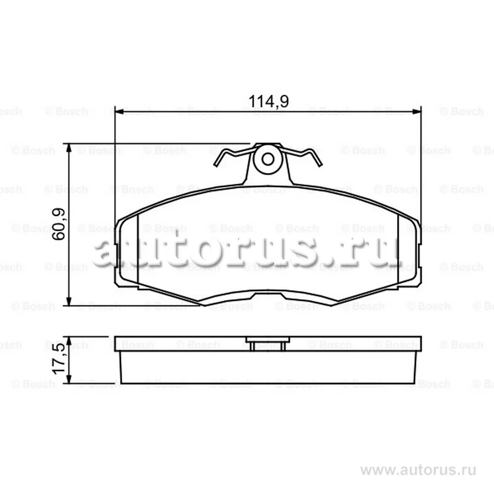 Колодки тормозные SKODA Felicia (94-01) передние (4шт.) BOSCH 0986468613