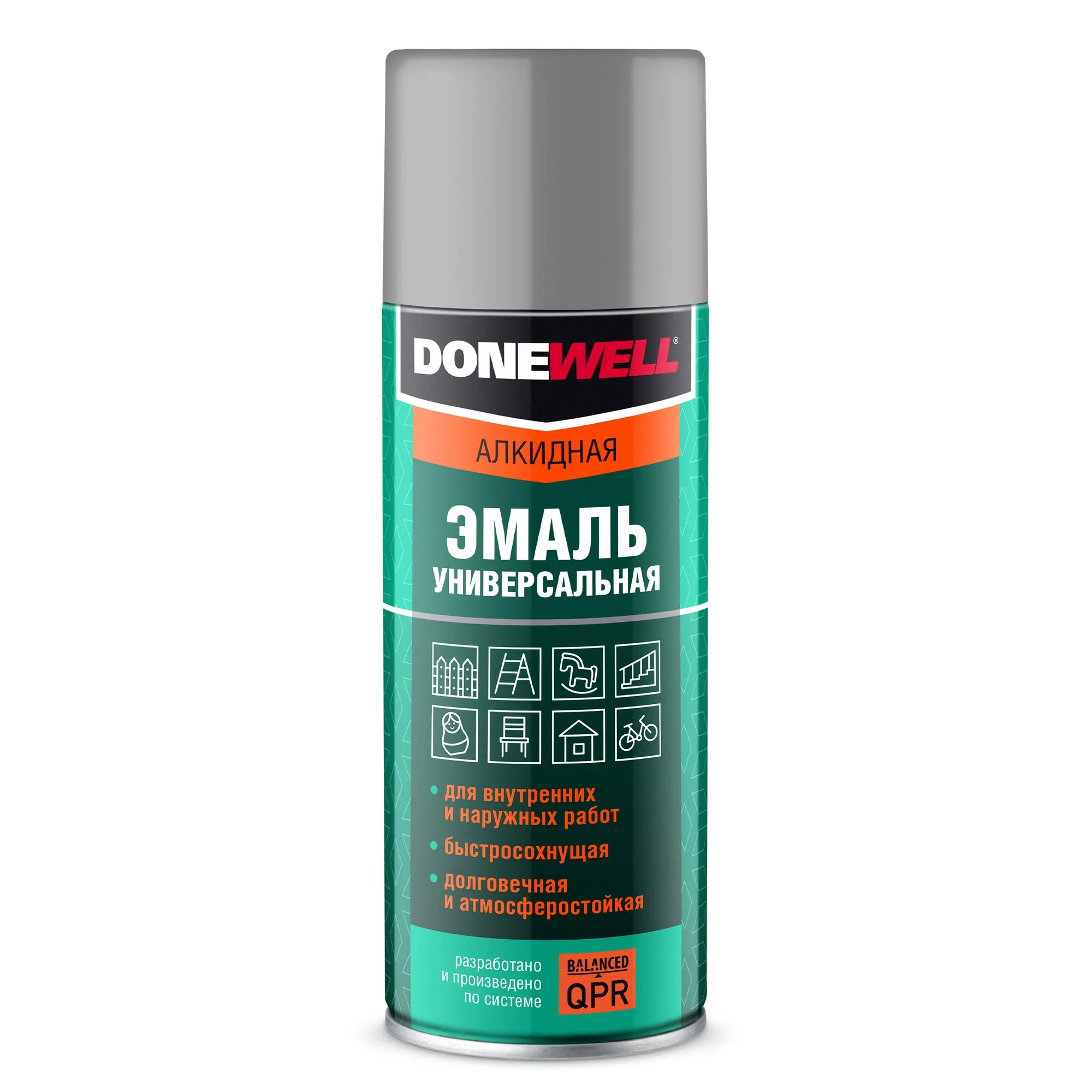 Эмаль универсальная серая 520 мл DONEWELL DW1018