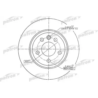 Диск тормозной задний FORD: GALAXY 00-, SEAT: ALHAMBRA 96-, VW: SHA PATRON PBD4208