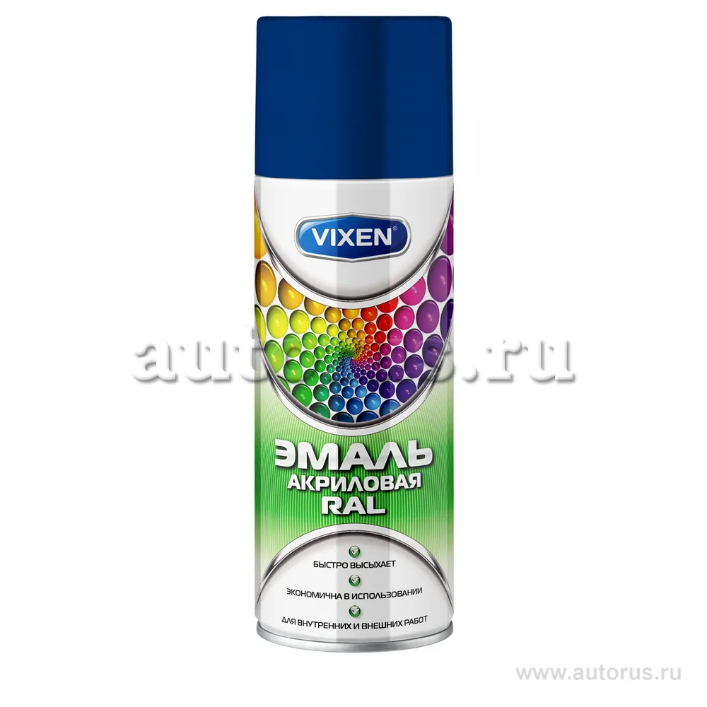 Эмаль акриловая RAL, сигнальный синий (RAL 5005), аэрозоль 520 мл VIXEN VX35005