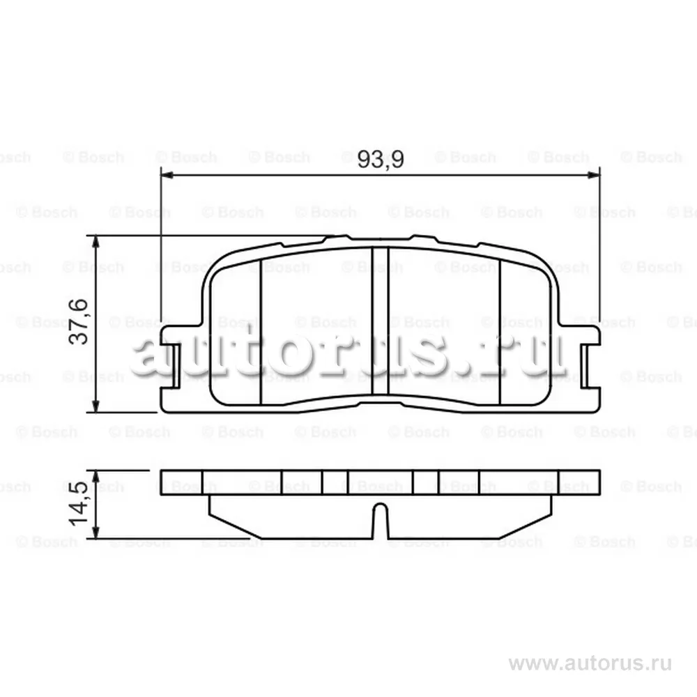 Комплект тормозных колодок, дисковый тормоз BOSCH 0986494359