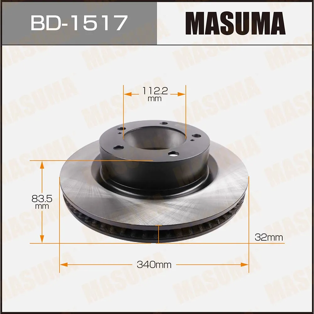 Диск тормозной передний для TOYOTA LAND CRUISER MASUMA BD-1517