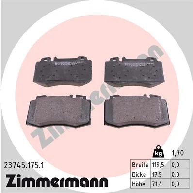 Колодки тормозные MER W211 3,2-5,0W220 2 8-6 0 передн 0105-]]
