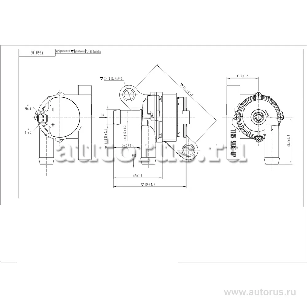 Электрические водяные помпы FORD,MERCURY 12V,5 KPA,850LPH WEBURG W560103