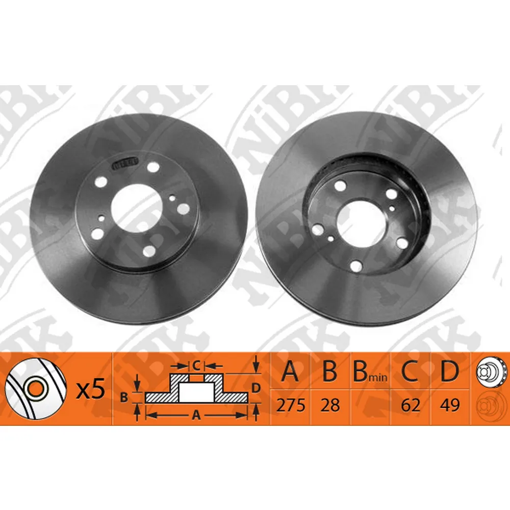 Диск тормозной передний LEXUS ES / TOYOTA CAMRY 96-01 NIBK RN1009
