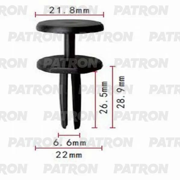 Клипса пластмассовая Chrysler применяемость: бампер, защита PATRON P370634