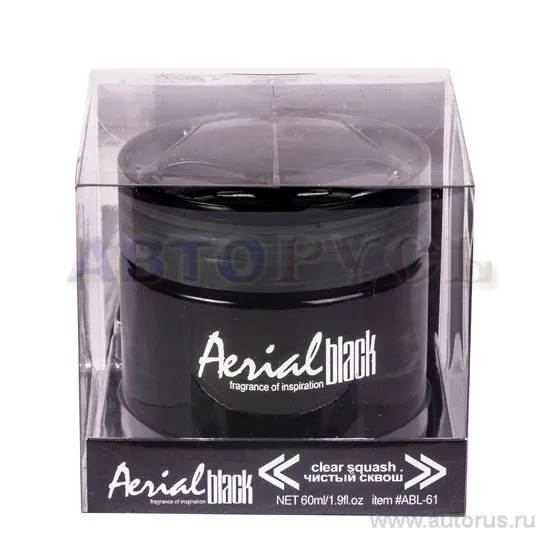 Ароматизатор воздуха ABL-61 AERIAL BLACK (чистый сквош) гелевый 60мл 1 40 FKVJP ABL61