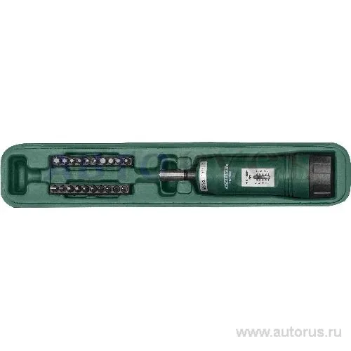 Отверточная рукоятка динамометрическая 1/4DR 1-8Нм с набором бит 21 предмет. JONNESWAY T10148