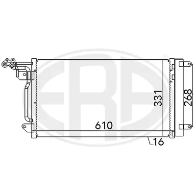 Радиатор кондиционера Skoda Fabia/Roomster/Rapid (хэтчбек )/VW Polo 1.2-2.0 08- ERA 667026