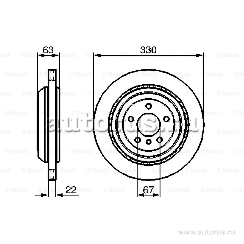 Диск тормозной задний MB X164 W164 W251 4.7 4.0CDI 06> MB W164/X164/W251/W211 BOSCH 0 986 479 285