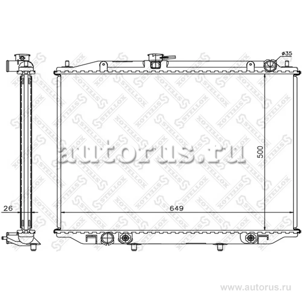 Радиатор сист. охл. АКППNissan Terrano STELLOX 1026719_SX