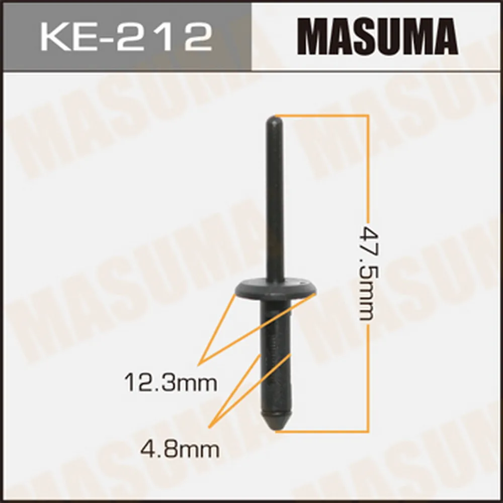 Клипса автомобильная (автокрепеж) MASUMA 212-KE уп.50