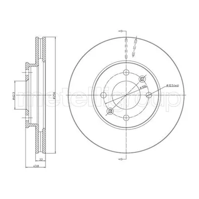 Диск тормозной METELLI 231479C