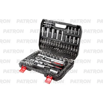 Набор инструментов 108 пр: 1/4 inch, 1/2 inch, 4-32 мм, 6 граней PATRON P-41082-5