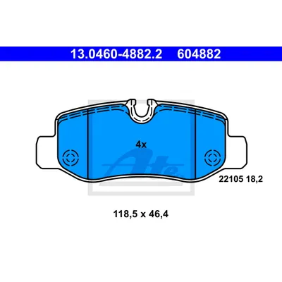 Колодки задние MB Vito W447 14-> ATE 13.0460-4882.2