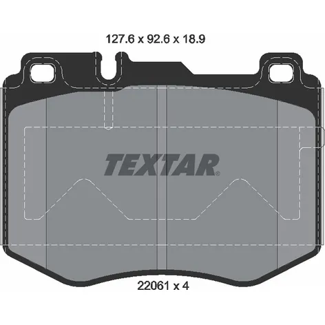 Колодки передние MB C-205 / E-213/238 / GLC-253/257 14-> TEXTAR 2206101