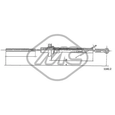 Трос сцепления 128 ALL Metalcaucho 81060