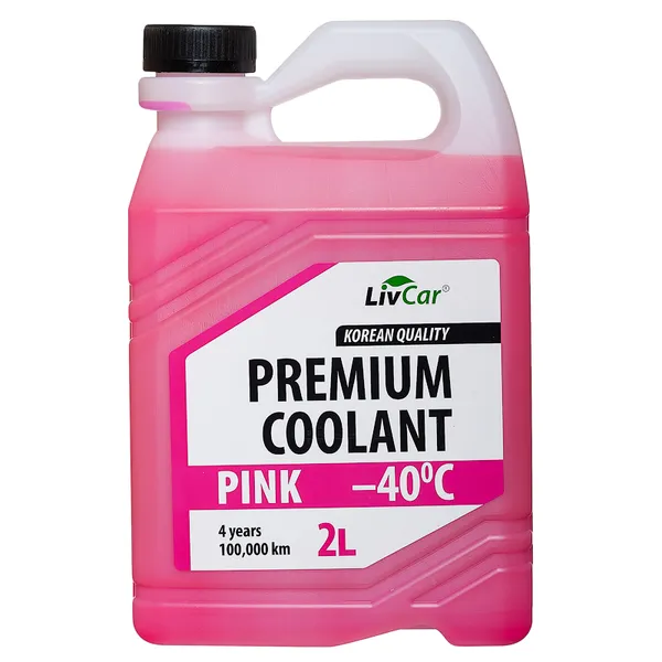 Антифриз LIVCAR Premium Coolant готовый -40 розовый 2 л LCA40-002P