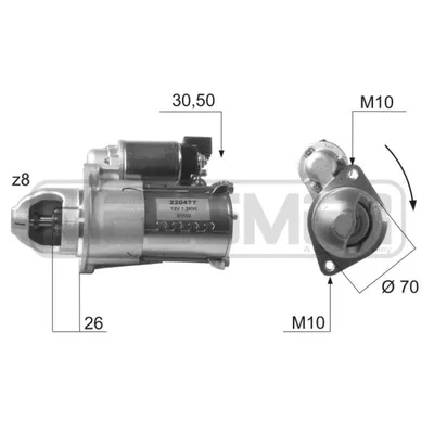 Стартер HYUNDAI/KIA 2.0/2.4 07-> ERA 220477