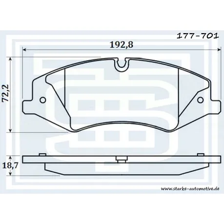 Колодки тормозные LANDROVER DISCOVERY IV передние STARKE 177-701