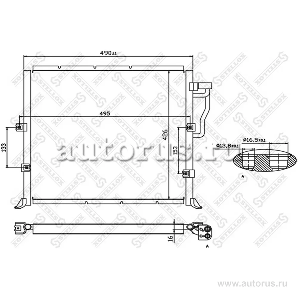 Радиатор конд. BMW STELLOX 10-45004-SX