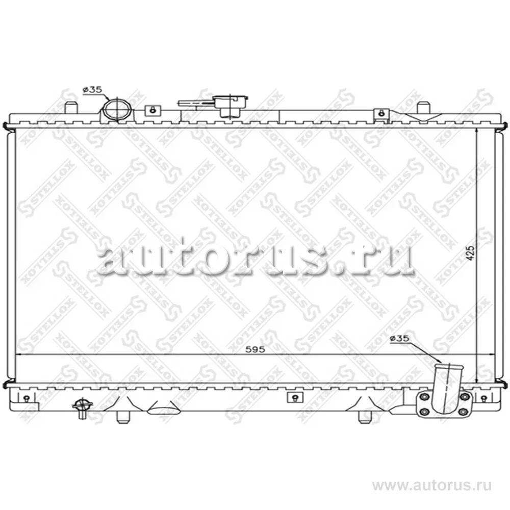 Радиатор системы охлаждения МКПП Mitsubishi L200 2.5TD 96-01 STELLOX 10-25966-SX