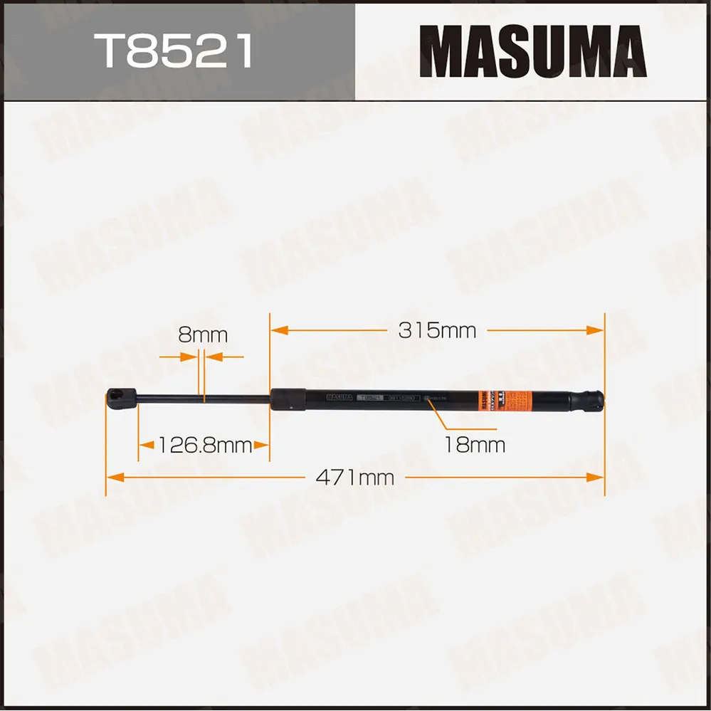 Упор газовый капота MASUMA T8521