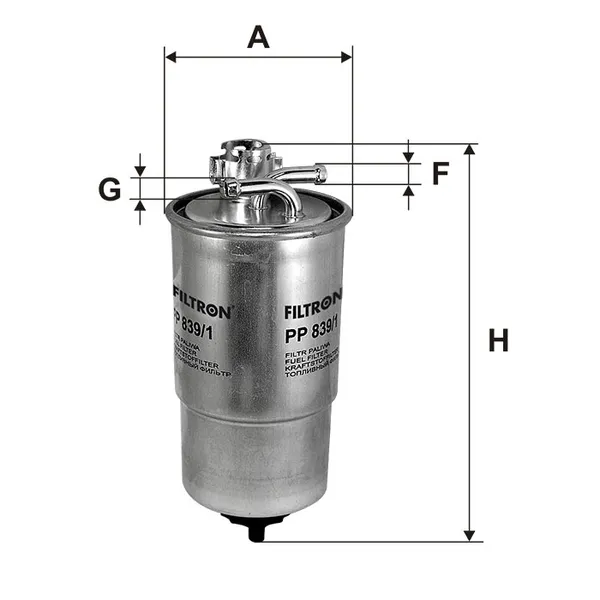 Фильтр топливный FILTRON PP839/1
