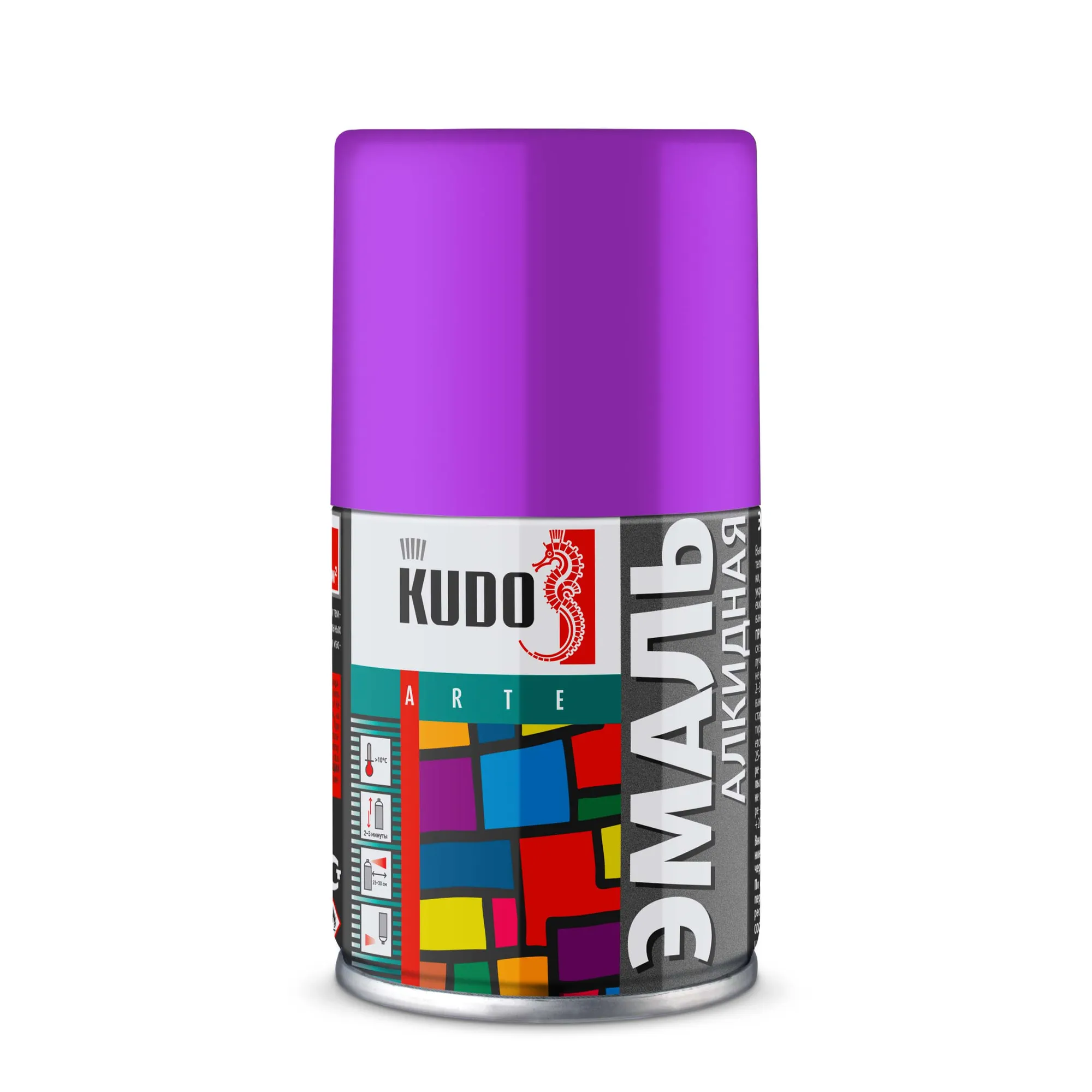 Краска-спрей Фиолетовая алкидная RAL-4001 (140 мл) (KUDO)