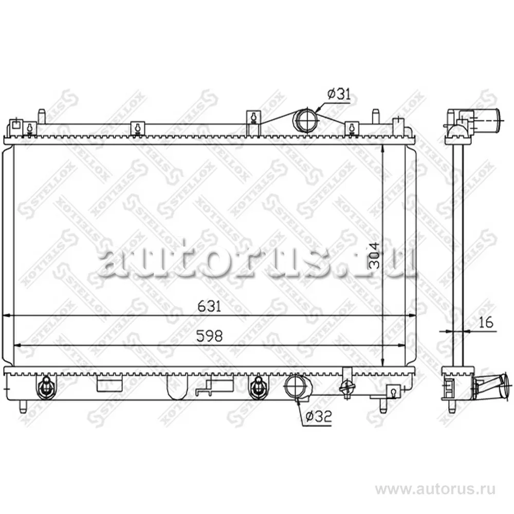 Радиатор сист.охл. Chrysler Neon 1.8 STELLOX 1025616_SX