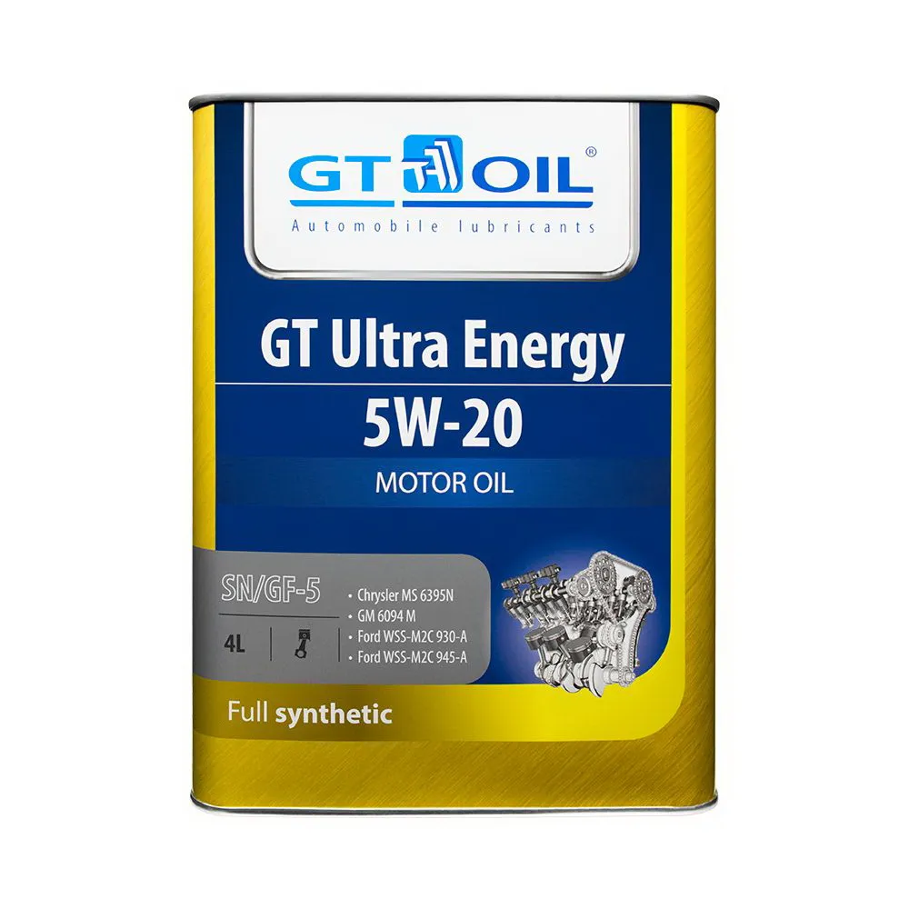 Масло моторное GT OIL GT Ultra Energy 5W-20 синтетическое 4 л 8809059407288