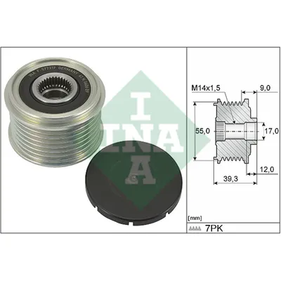 Шкив генератора INA 535033010