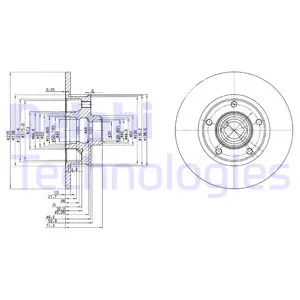 Диск тормозной задний DELPHI BG2714